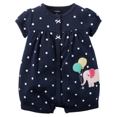 Snap-Up Polka Dot Cotton Romper, Carters, 