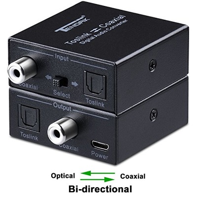 Optical to Coax, Tendak Optical SPDIF Toslink to Coaxial and Coaxial to Optical SPDIF Toslink Bi-directional Swtich Digital Audio Converter Splitter Adapter, Amazon, 