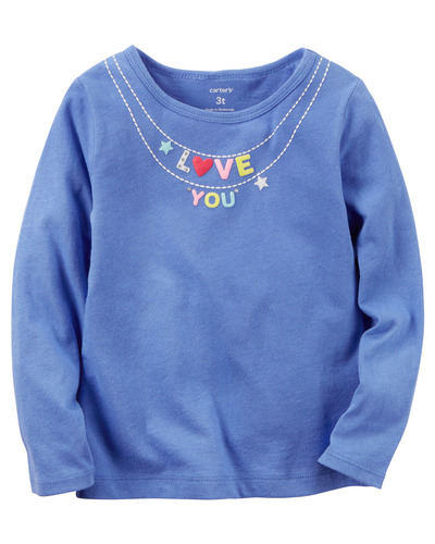 Long-Sleeve Love You Necklace Graphic Tee | Carters.com, Carters, 
