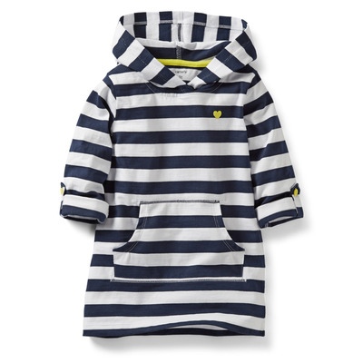 3/4-Sleeve Striped Hooded Top, Carters, 