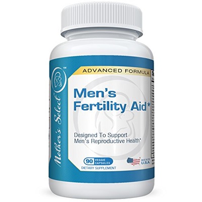 Men's Fertility Aid by Mother's Select for Motility, Sexual Health, and Raising Testosterone, Natural Ingredients, 90 Vegan Capsules, 30 Day Supply, Amazon, 