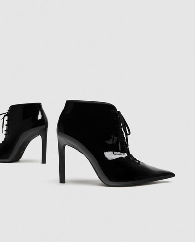 Black high heel ankel boots, Zara, 