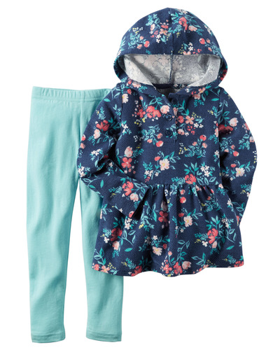 Baby Girl 2-Piece French Terry Hoodie & Legging Set | Carters.com, Carters, 