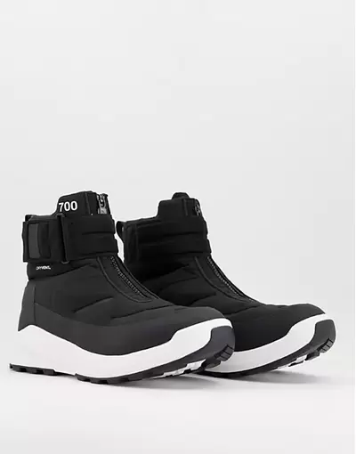 The North Face Nuptse Strap boots in black, Asos, 