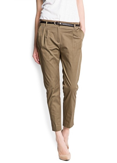TAPERED CHINO TROUSERS, Mangooutlet, 