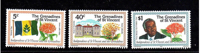ST. VINCENT-GRENADINES #180-182 1979 INDEPENDENCE MINT VF NH O.G b, Ebay, 