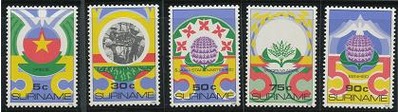 Surinam 703-707 MNH (1985), HipStamp, 
