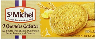 St Michel La Grande Galette Butter Cookies, Sea Salt, 5.3 Ounce, Amazon, 