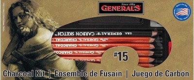 General Pencil Charcoal Kit, 12-Piece, Amazon, 