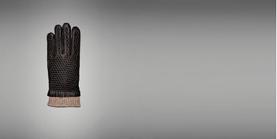GLOVES WITH LEATHER FASTENER, MassimoDutti, 