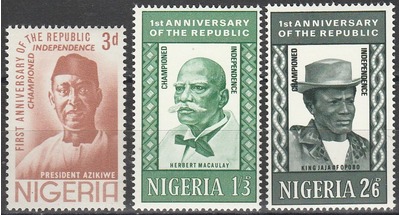 Nigeria #162-4 MNH (K244), HipStamp, 
