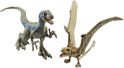 Jurassic World Dino Velociraptor Blue & Dimorphodon Figures, 2 Pack, Amazon, США
