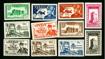 Fezzan Stamps # 2N1-11 VF OG H Catalog Value $51.40, HipStamp, 