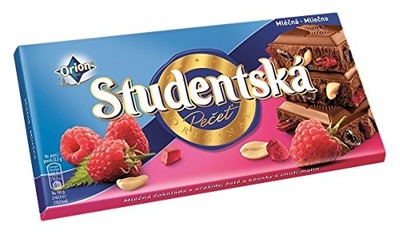Orion Studentska Milk Chocolate Raspberry 180g / 6.3 oz, Amazon, 