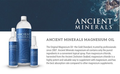 Ancient Minerals Magnesium Oil Spray 8 oz - Pure Genuine Zechstein Magnesium Chloride Supplement - Topical Skin Application for Dermal Absorption, Amazon, 