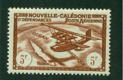 New Caledonia 1942 #C6C MH SCV(2014)=$0.55, HipStamp, 