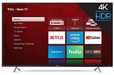 TCL 55S405 55-Inch 4K Ultra HD Roku Smart LED TV (2017 Model), Amazon, 
