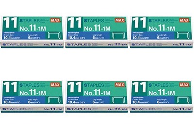 Max No. 11-1M Staples For Vaimo Staplers, 6 Packs, Amazon, 