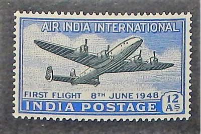 India C7. 1948 12a Lockheed Constellation, HipStamp, 