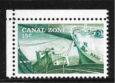 Canal Zone 165: 15c Towing Locomotive, single, MNH, VF, HipStamp, 
