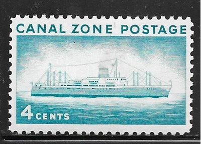 Canal Zone 149: 4c S.S. Ancon, single, MNH, VF, HipStamp, 