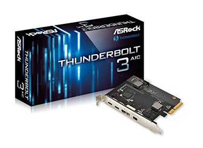 Asrock Thunderbolt 3 AIC PCI Express 2 x Thunderbolt 3 1 x DisplayPort 1 x Mini DP TBT Header, Amazon, 