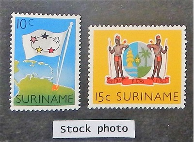 Surinam 282-83. 1960 Day of Freedom, NH, HipStamp, 
