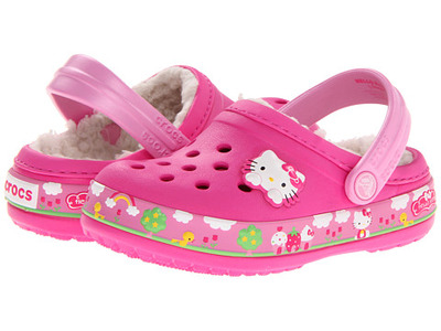 Crocs Kids Crocband Hello Kitty Fair Lined Clog (Toddler/Little Kid), 6pm, 