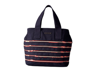 Tommy Hilfiger Canvas Flag Tote Canvas w/ Sequi North/South, 6pm, 