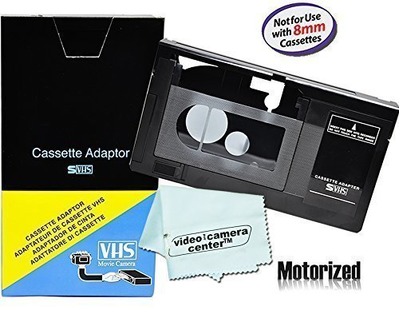 Motorized VHS-C Cassette Adapter For JVC C-P7U CP6BKU C-P6U,Panasonic PV-P1,RCA VCA115 + 1 VCC113 Micro-Fiber Clothâ¢, Amazon, 