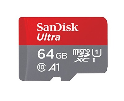 Sandisk Ultra 64GB Micro SDXC UHS-I Card with Adapter -Â 100MB/s U1 A1 - SDSQUAR-064G-GN6MA, Amazon, 