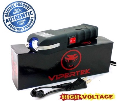 VIPERTEK VTS-989 High Quality Rechargeable Stun Gun / LED Light Heavy Duty, Ebay, 