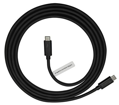 [Certified] Plugable Thunderbolt 3 20Gbps USB-C Cable (6.6'/2m, 3A/60W, Thunderbolt and USB Compatible), Amazon, 