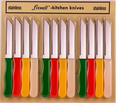 Fixwell 12-Piece Stainless Steel Knives Set, Multicolor, Amazon, 