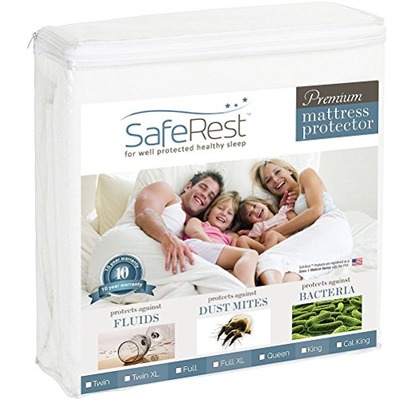 Queen Size SafeRest Premium Hypoallergenic Waterproof Mattress Protector - Vinyl Free, Amazon, 