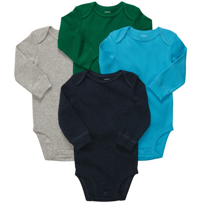 4-Pack Long-Sleeve Bodysuits, Carters, 