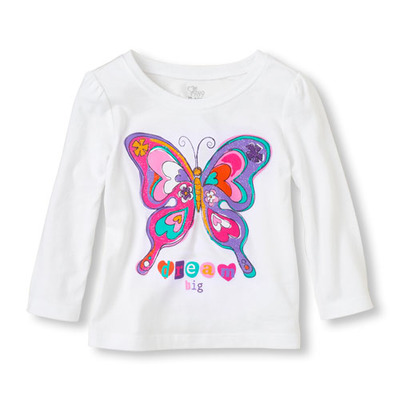 Butterfly Graphic Tee, ChildrensPlace, 