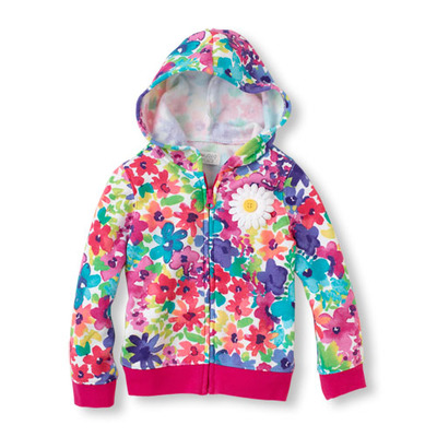 floral zip-up hoodie, ChildrensPlace, 