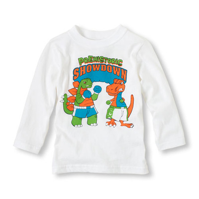 Dino Boxing Graphic Tee, ChildrensPlace, 