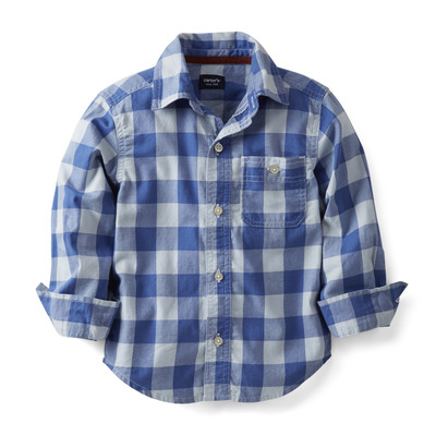 Roll-Cuff Flannel Shirt, Carters, 