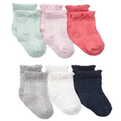 6-Pack Pointelle Booties, Carters, 