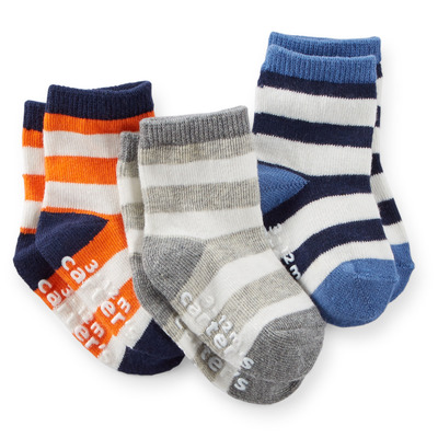 3-Pack Rugby Stripe Socks, Carters, 