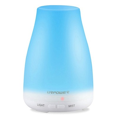 URPOWER 2nd Version Essential Oil Diffuser Aroma Essential Oil Cool Mist Humidifier with Adjustable Mist Mode,Waterless Auto Shut-off and 7 Color LED Lights Changing for Home Office Baby, Amazon, 
