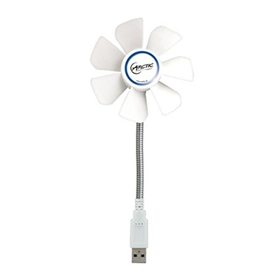ARCTIC Breeze Mobile - Mini USB Desktop Fan with Flexible Neck and Adjustable Fan Speed I Portable Desk Fan for Home, Office I Silent USB Fan I Fan Speed 1700 RPM - White, Amazon, 