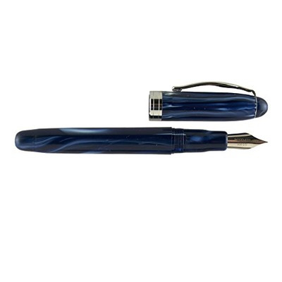 Luxury Brands Noodler's Ahab Flex Nib Fountain Pen Lapis Medieval, Blue and Black, Fine Nib (15027), Amazon, 