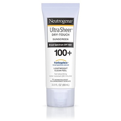 Neutrogena Ultra Sheer Dry-Touch Sunscreen, Broad Spectrum Spf 100, 3 Fl. Oz., Amazon, 