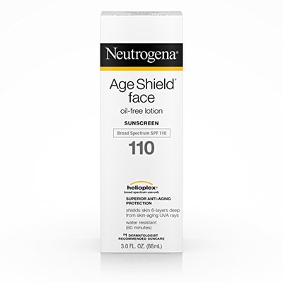 Neutrogena Age Shield Face Oil-Free Lotion Sunscreen Broad Spectrum Spf 110, 3 Fl. Oz., Amazon, 
