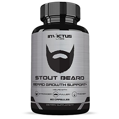 Extra Strength Beard Growth Vitamin Supplement - Grows Facial Hair Fast - Thicker, Fuller Healthier Hair - Vitamins and Minerals for Naturally Stronger, Manlier Hair - 60 Capsules, Amazon, 
