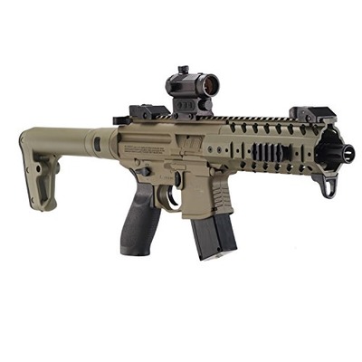 Sig Sauer MPX .177 CAL Co2 Powered (30 Rounds) SIG20R Red Dot Air Rifle, Flat Dark Earth, Amazon, 