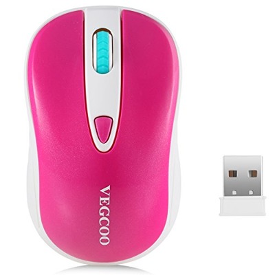 Wireless Mouse, VEGCOO C2 Whisper-Quiet Click Compact Mice (Battery Included) With Adjustable 1600 DPI for Travel and Office (C2 Rose), Amazon, 